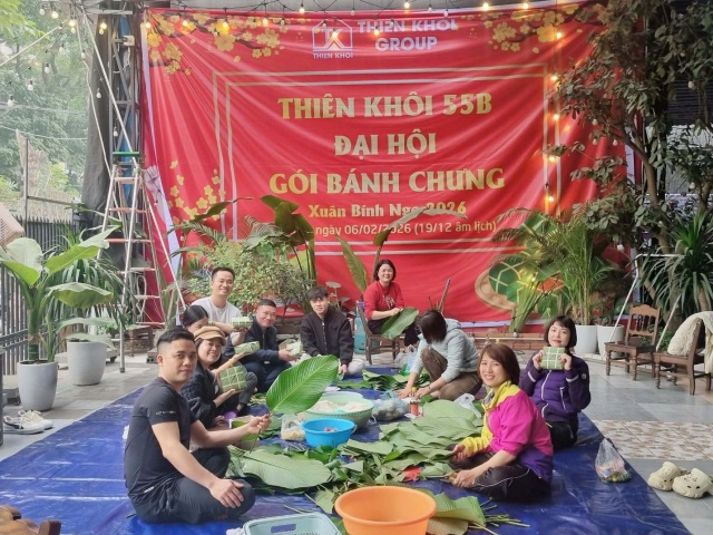 Rộn ràng không khí Tết tại Đại hội gói bánh chưng chào xuân Bính Ngọ 2026