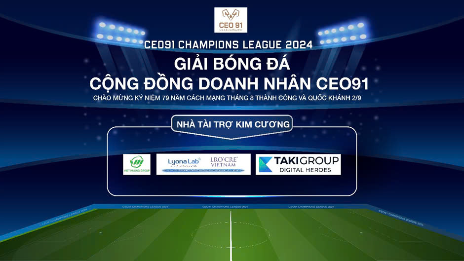 CEO91 Champions League 2024: Vinh danh ba nhà tài trợ kim cương